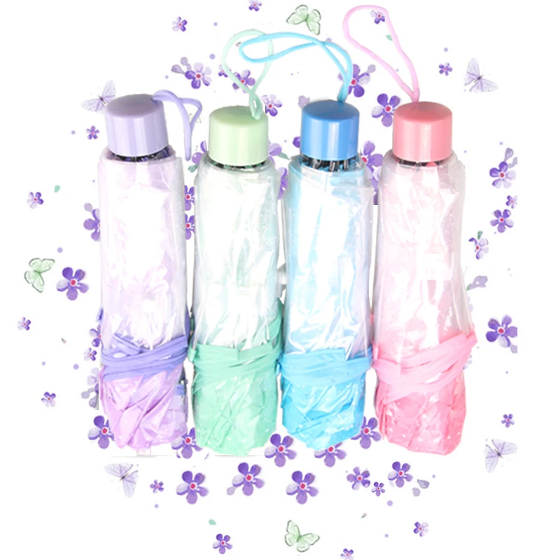 

Creative Apollo Cherry Umbrellas Blossom Transparent Tri-Folding Umbrella Folding Lady Sakura Sun Umbrellas sale