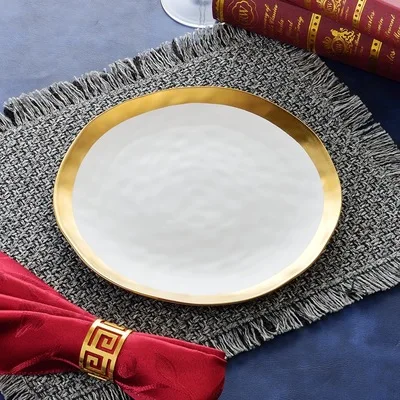 Английские творческие характеристики Phnom Penh керамическая обеденная тарелка для гурманов керамическая плоская тарелка набор - Цвет: 8inch