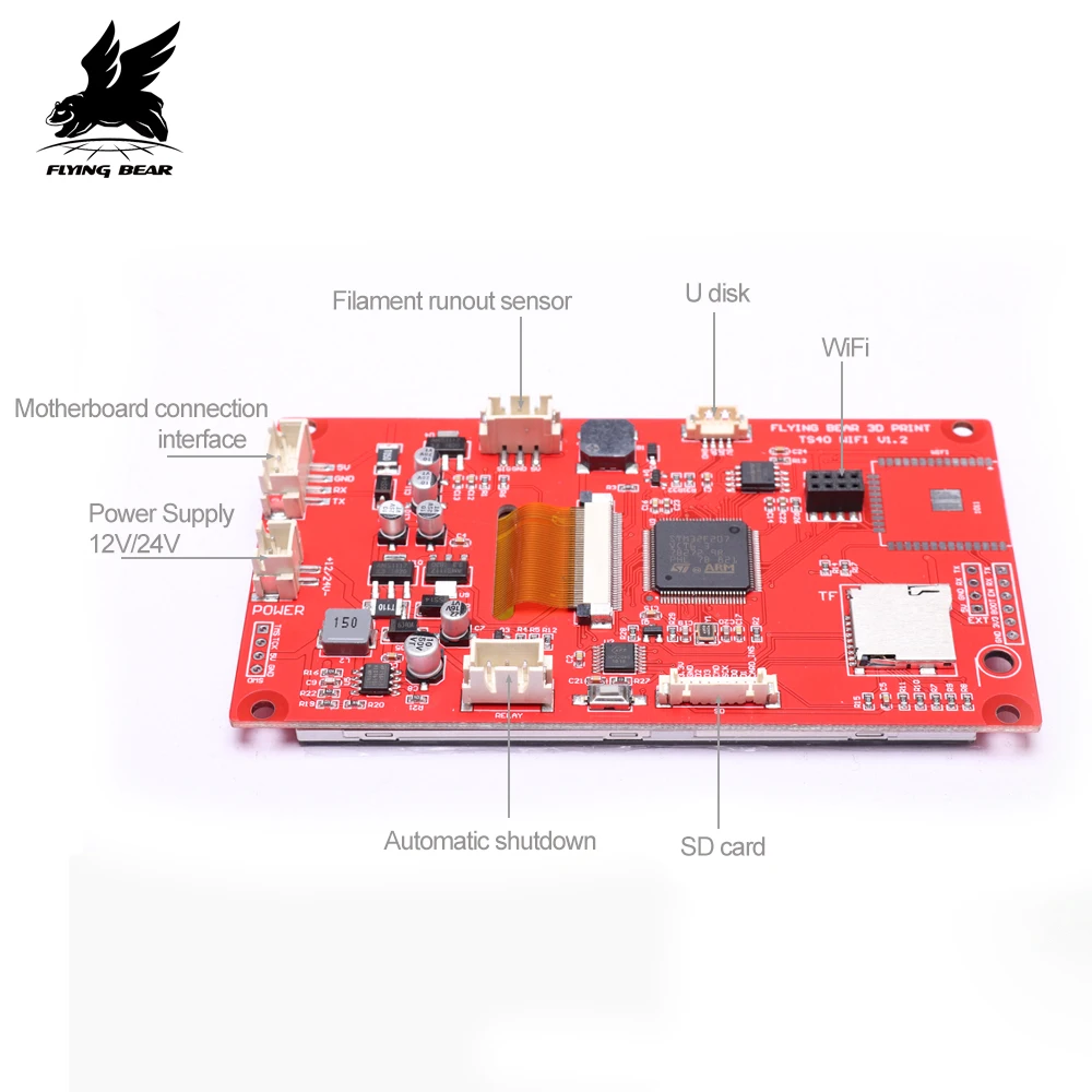 Цена Flyingbear части 3d принтера TS40 умный контроллер дисплей 4,0