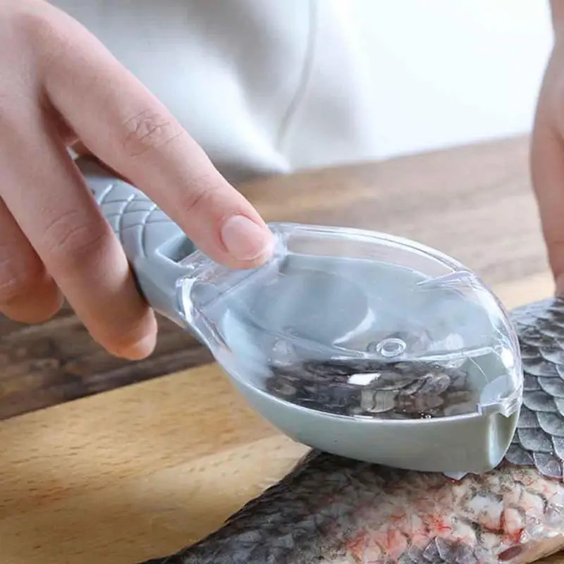 

1pc Fish Scraping Tools Fish Skin Brush Graters Fast Remove Fish knife Cleaning Peeler Scaler Scraper Descaler Kitchen Gadgets