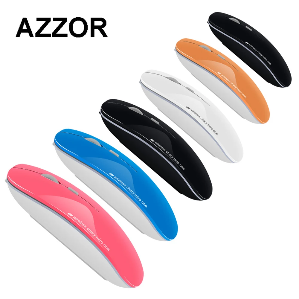 

AZZOR N5 Wireless Rechargeable Silent Mute Mouse Chargable Slim Save Electricity Gamer Mice for Notebook Desktop Laptop