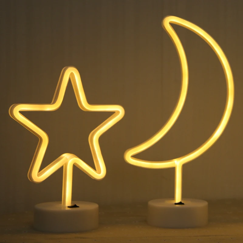 Высокое качество Mordern неоновый светильник различные украшения на Рамадан ночной Светильник s USB и батарея все в одном Настольный светильник s для дома спальни