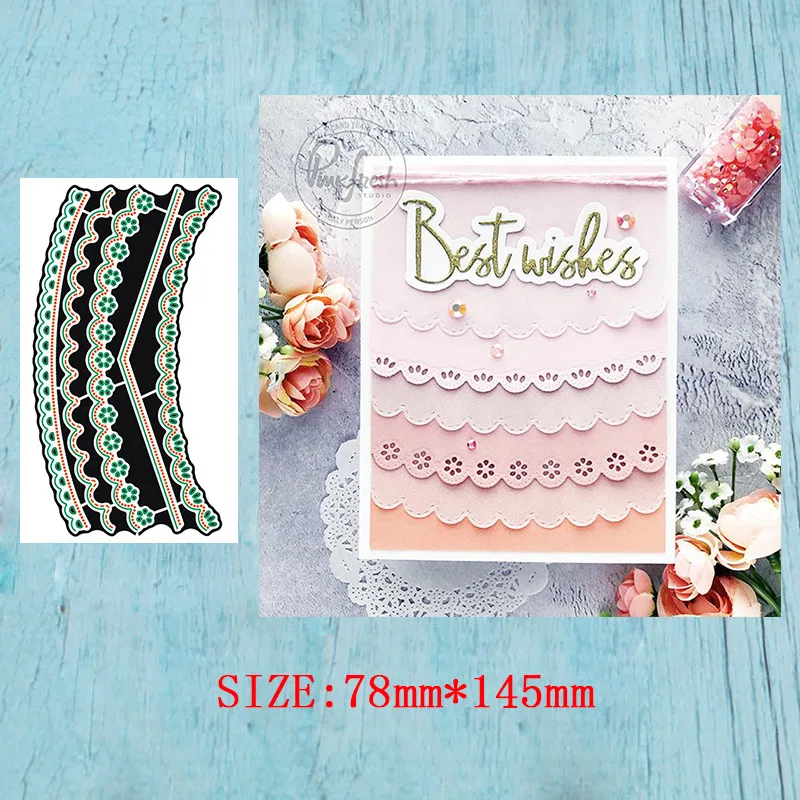 

5pcs Edge cut Lace Metal Cutting Dies for DIY Scrapbook Album Paper Card Decorative Craft Embossing Die 2019 NEW