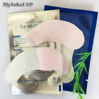 

MyAoKuE UP disposable 50pair Eyelashes Pads Patches For Eyelash Extension Lint Free Under Pad Eyes Extension Tips Sticker Wraps