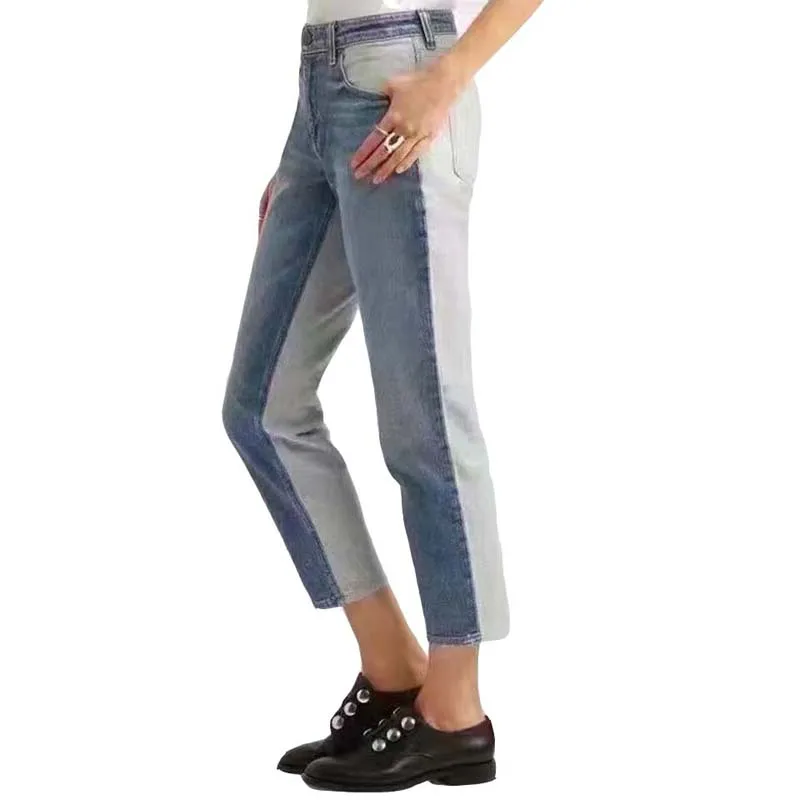 2017 Jeans Mujer moda Pantalones tobillo longitud dos Color tamaño Ripped Denim  Jeans para mujeres señoras Feminina pantalones lápiz|ripped denim jeans| jeans for womenfashion jeans women - AliExpress
