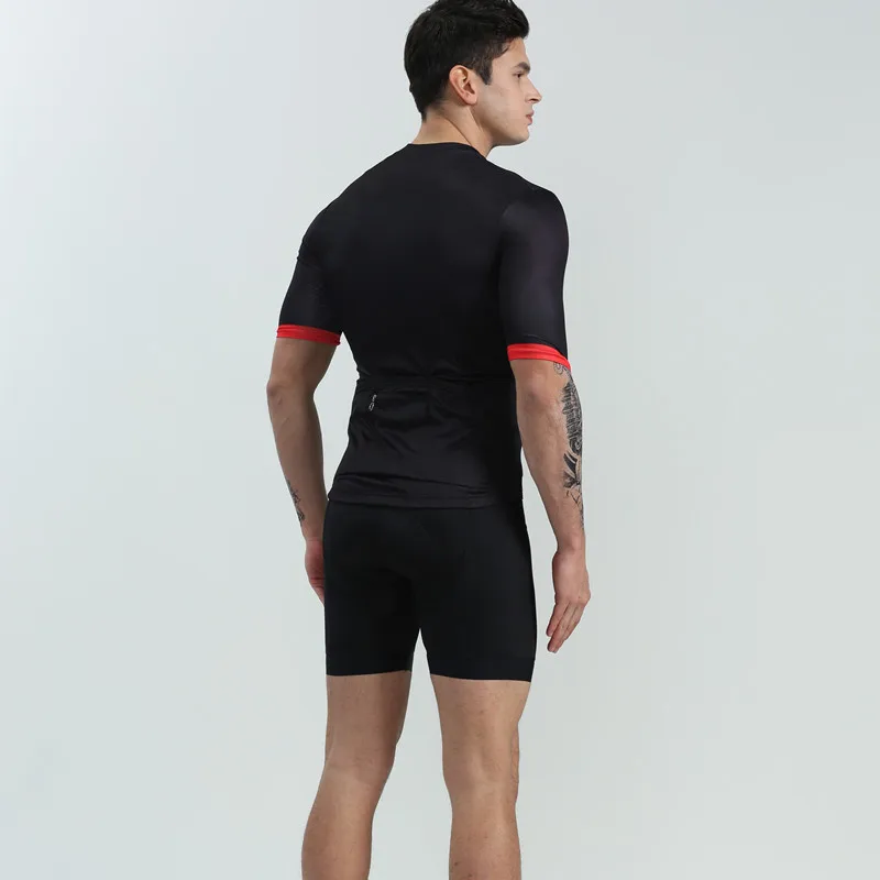 BOESTALK high quality cycling set 2019 summer men black jersey+bib shorts uniforme ciclismo bicycle clothing ciclismo ropa MTB