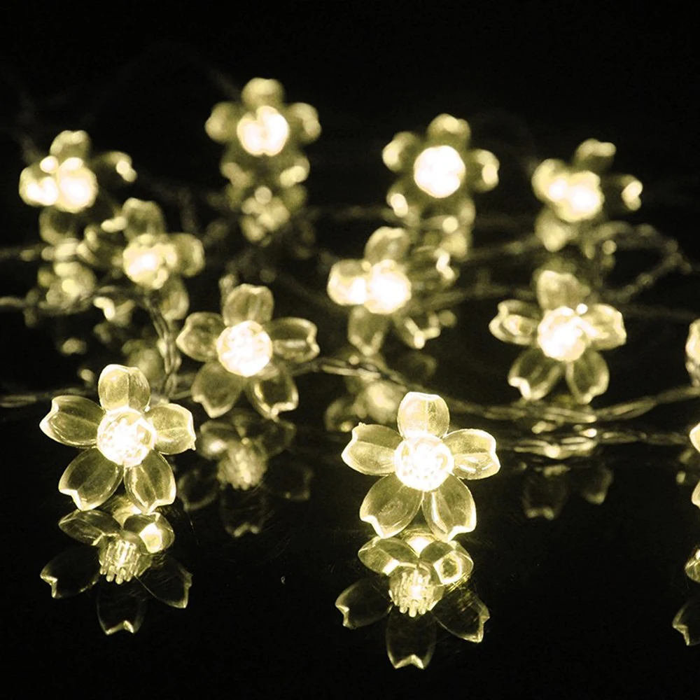 

50LED 5M Flower Solar Power Light String Garden Christmas Outdoor Decoration