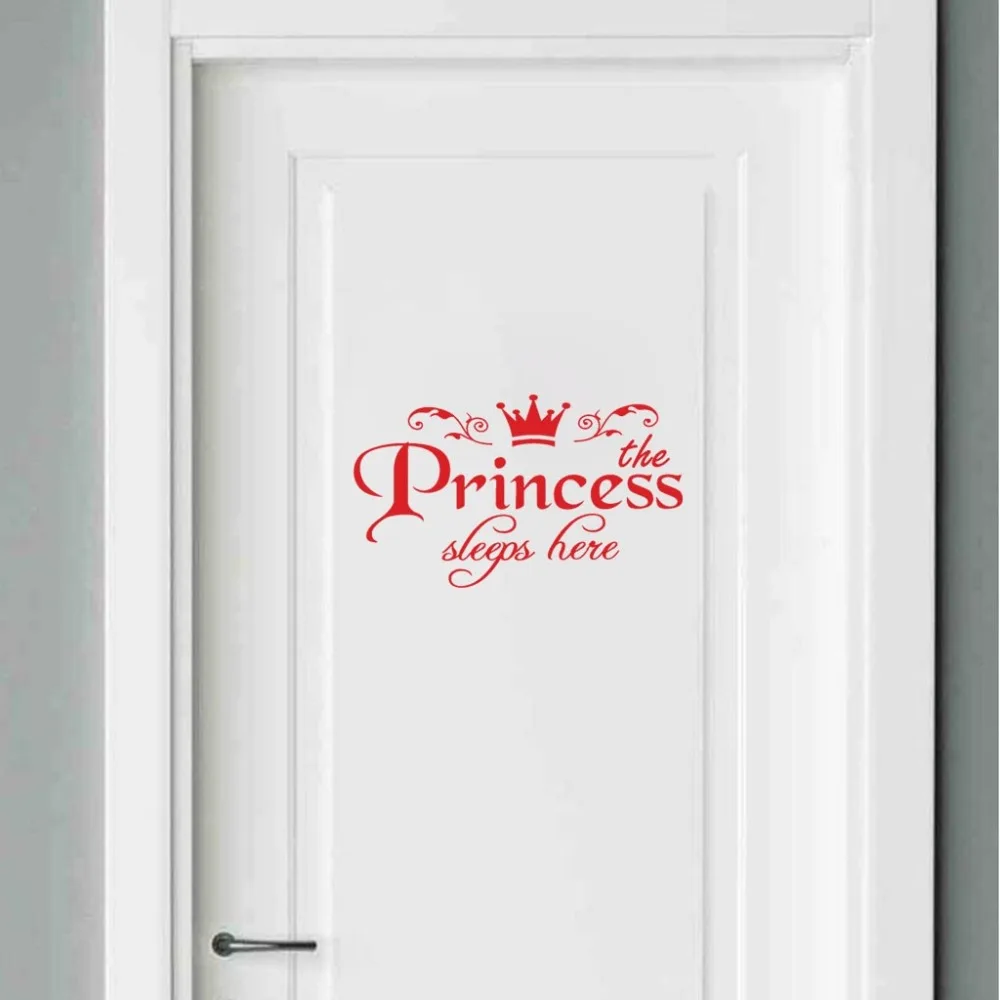 Дропшиппинг принцесса домашний декор наклейка двери спальни виниловая художественная Фреска