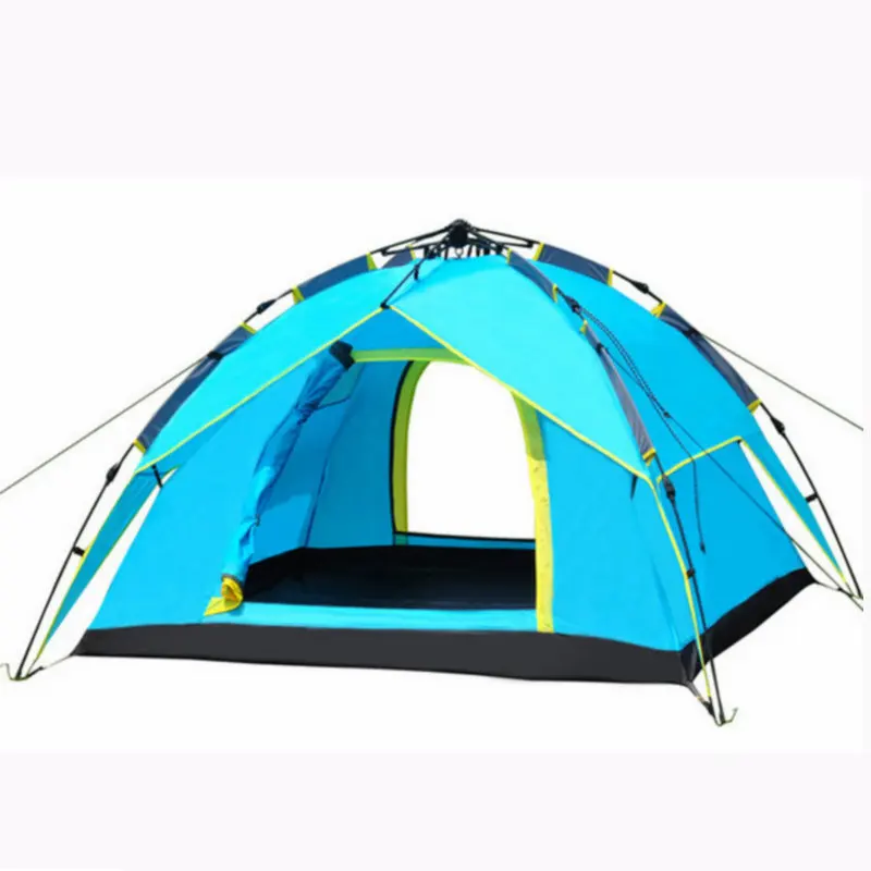 Новое прибытие 3-4 человек палатки гидравлические автоматические ветрозащитные водонепроницаемые двухслойные палатки для пешего туризма палатки