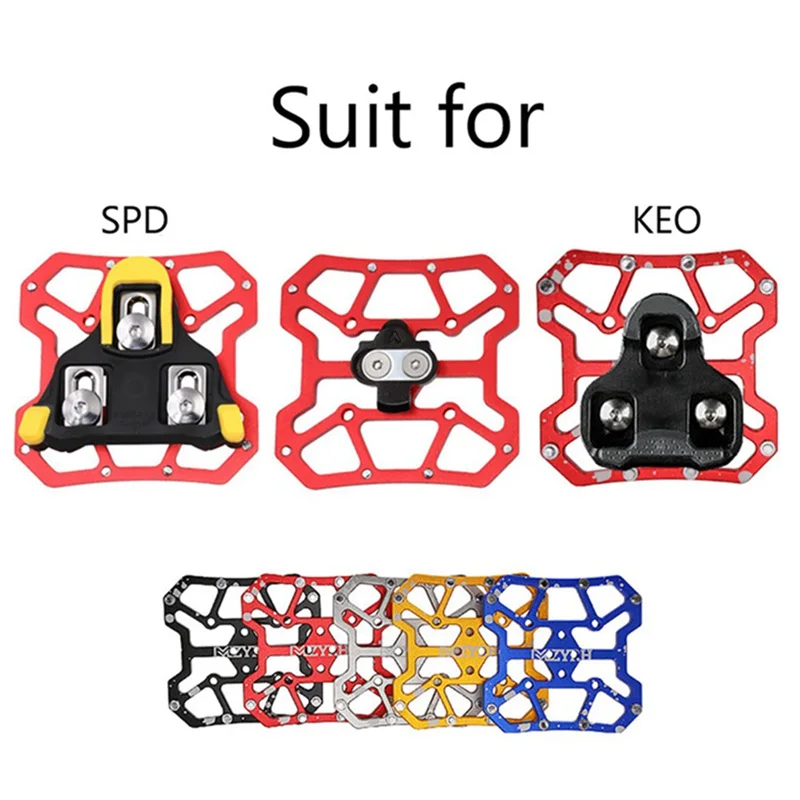 

1 Pair Aluminum Alloy Bicycle Pedal Flat Platform Adapter Conversion Universal Compatible MTB Road Bike Parts Accessories