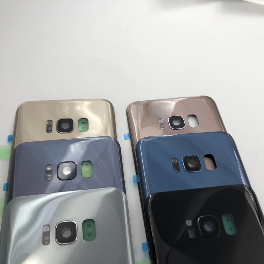 S8+ Батарея Стекло крышка для Samsung Galaxy S8 плюс G955 G955F SM-G955F G955FD сзади Корпус двери+ Камера Запчасти для объективов