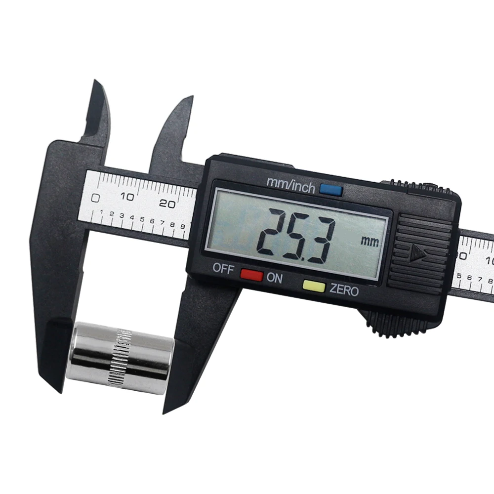 Dial Caliper 6 Inch 150mm Plastic Vernier Micrometer Carbon Fiber Construction 