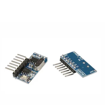 

dhl or fedex 1000pcs 433mhz RF Receiver Learning Code Decoder Module 4 Channel output For Remote Controls 1527 2262 encoding