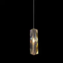 1 unids Bar Led Lámpara de cristal colgante luz comedor cocina de interior iluminación cristalina Moderna G4 led lustre de cristal prisma