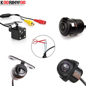Koorinwoo Multifuntion Universale HD Auto Macchina Fotografica Anteriore Auto Videocamera vista posteriore di Assistenza Al Parcheggio di Retromarcia Back up Cam rivelatore