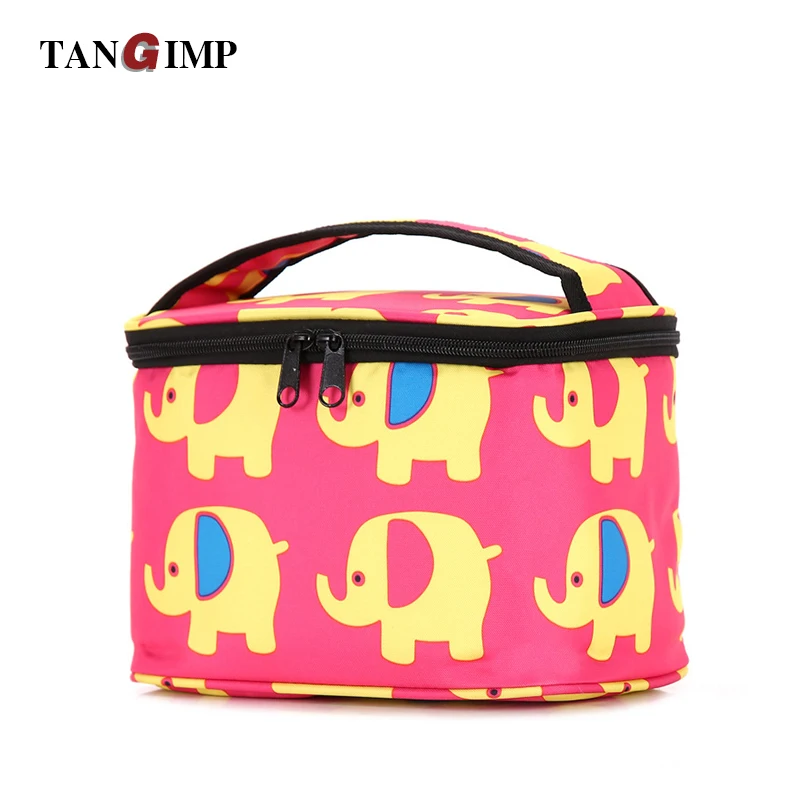 

TANGIMP Kids Insulated Cooler Lunch Bags Cute Cartoon Elephant School Portable Lunchbox for Girl Boys for Food Snack 24*15*14cm