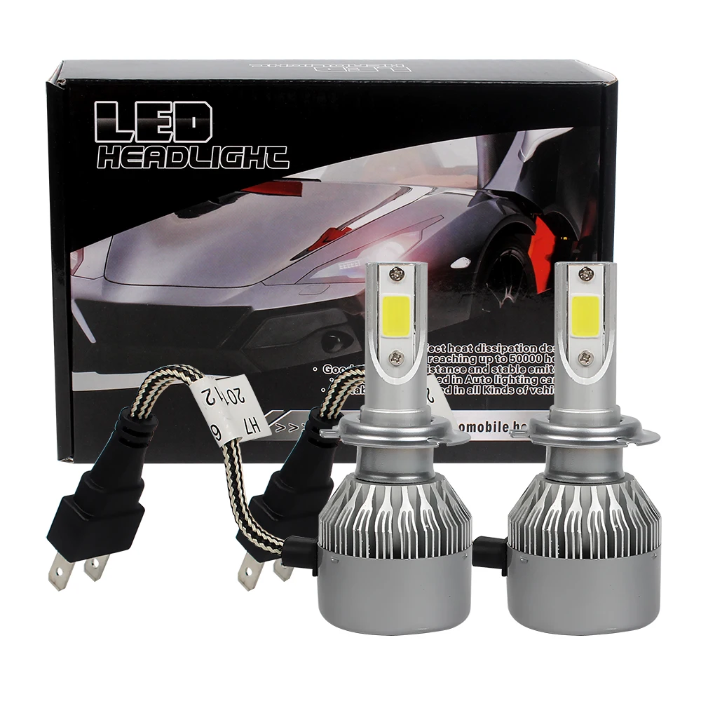 Vente 1 paire C9 H7 LED Phare De Voiture 60 w 6000 k Brouillard Lampe Source de Lumière De Voiture de coiffure conduite Ampoule