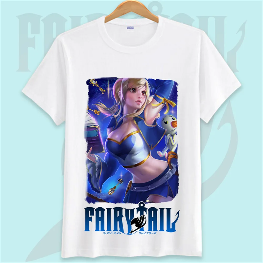 Cosplay&Ware [0]T-shirts Fairy Tail Cosplay T Shirt Black O-neck Short Sleeve Costumes Magical Tops Tees Adult Kid -Cosplay&Ware anime Shop