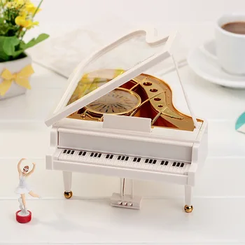 

Mechanism Piano Music Box Classical Vintage Movement Girl Ballerina Music Box carrossel Piano Model Ration Girl Music Boxes