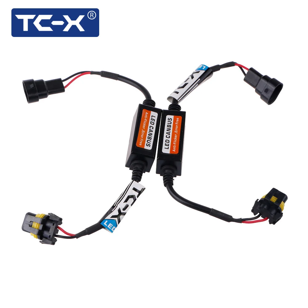 TCX 2 шт. слот 9005 HB3 9006 HB4 LED декодер нагрузочного резистора Предупреждение Canceller безошибочную Туман света DRL без мерцающего ОВС canceller