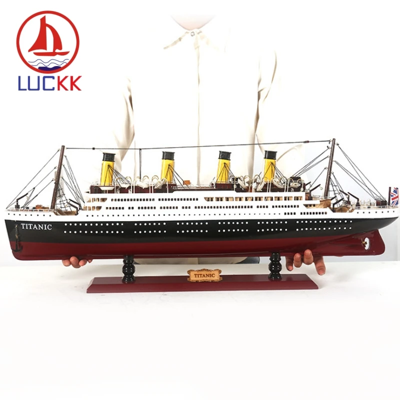 LUCKK 100 80 см Титаник классическая деревянная модель корабль светильник
