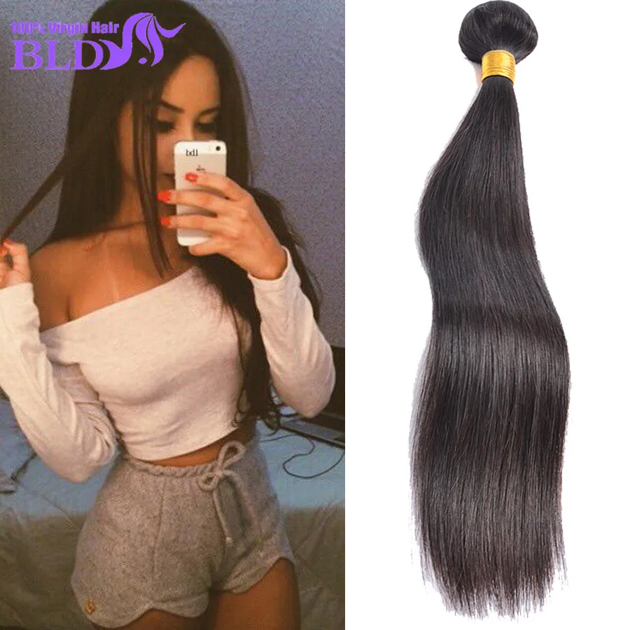 7A Peruvian Virgin Hair Straight 1 Bundle Deals 8&quot-30&quot Human Bundles |