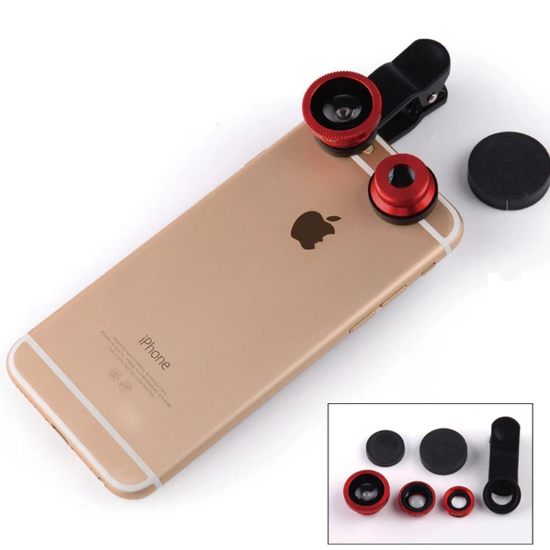 Universal Mobile Phone Lens Fisheye Wide angle Macro lens