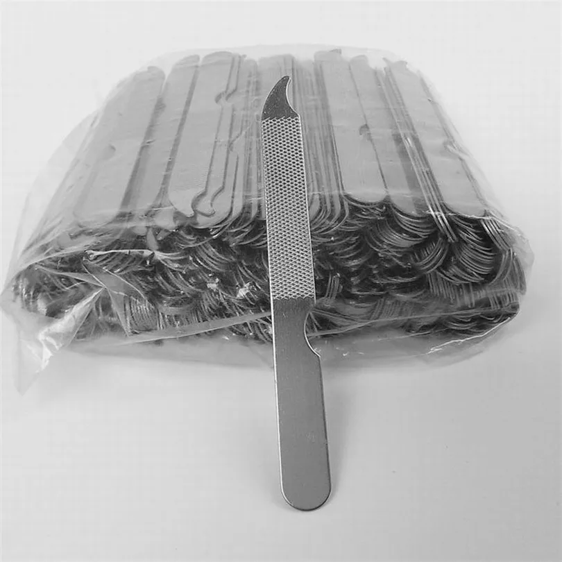 10pc set Professional Stainless Steel Nail File Buffer Double Side Grinding Rod Manicure Pedicure Scrub Nail