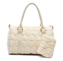 2015 neue frauen winter handtaschen herz-form geldbörse und handtasche weiche damen bucket tote bolsos kupplungen förderung
