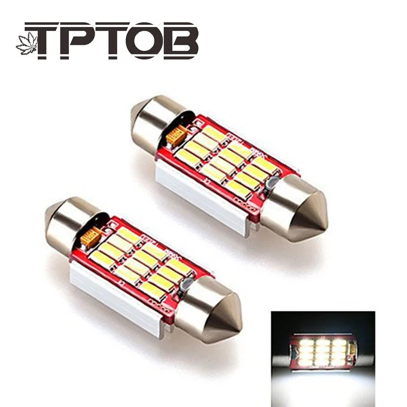 TPTOB Led Car Reading Light Bulb Kit Universal 31mm 36mm 39mm 42m Super