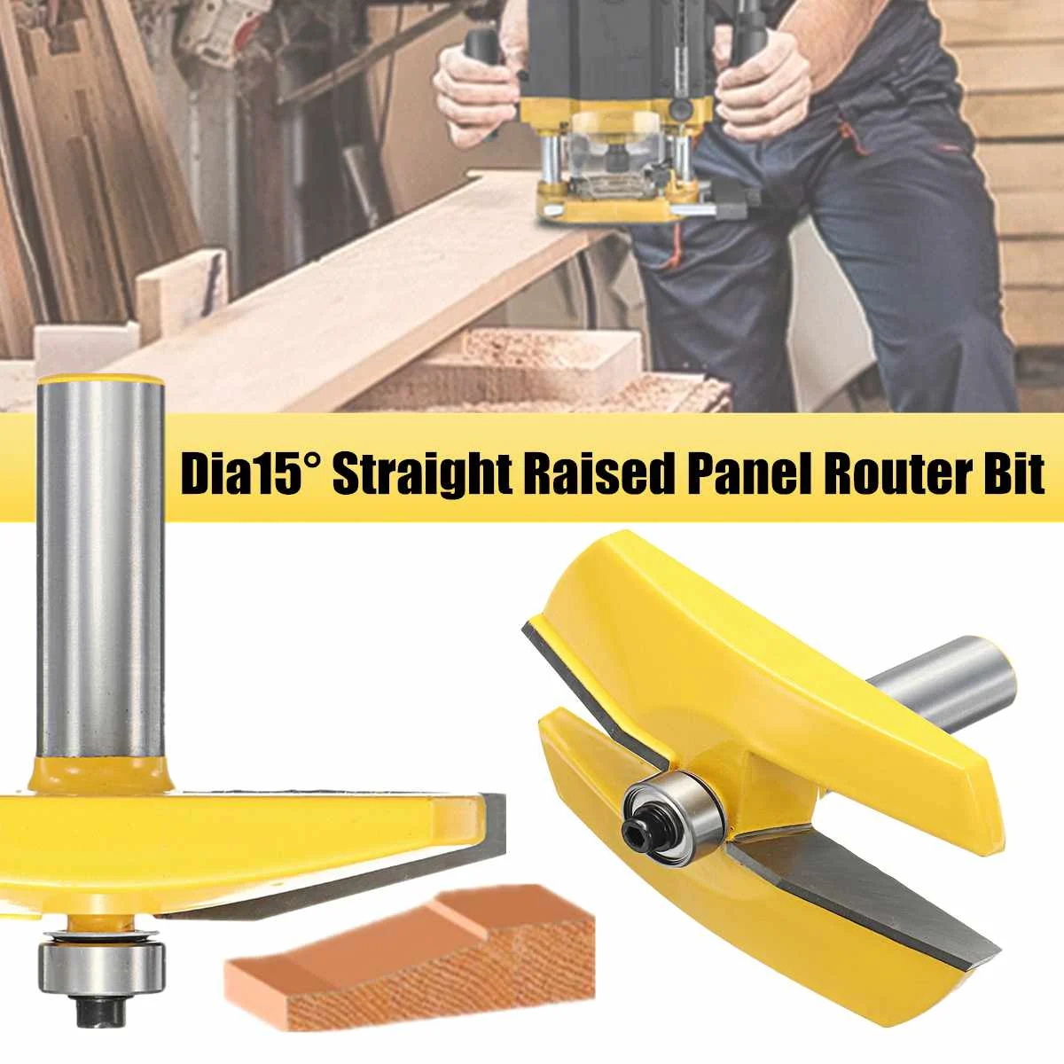 

1pc 1/2'' Shank Raised Panel Router Bit 3-1/2'' Diameter door knife Woodworking cutter Tenon Cutter for Woodworking Tools