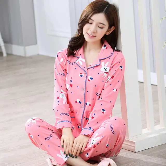 Gadpat 2017 Spring Fresh Japanese Cute Sleepwear For Women 100 Cotton