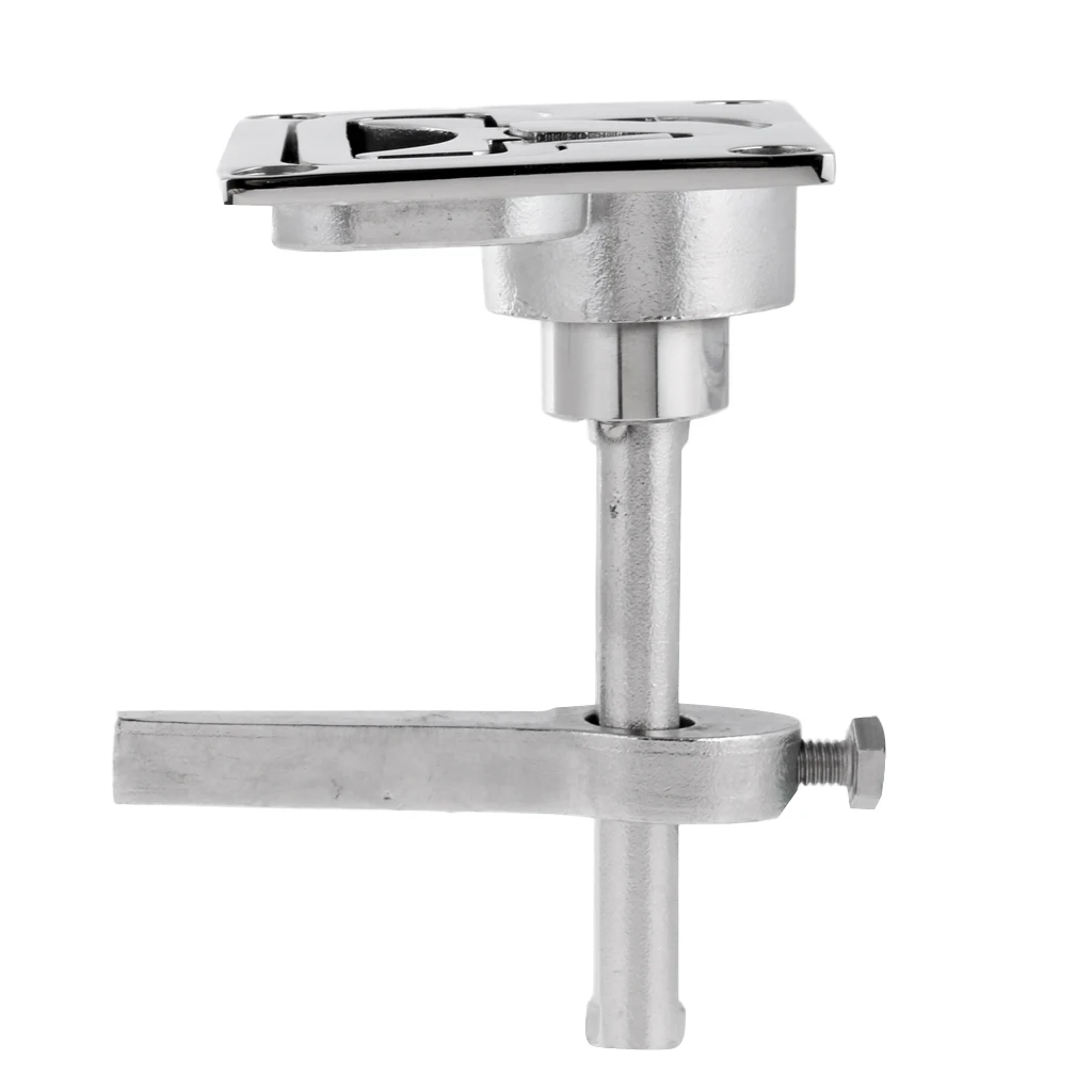 3.2'' x 2.7'' 316 Marine Stainless Steel Boat Hatch Latches Turning Lock Lift Handle Flush Anticorrosion Height Adjustable 