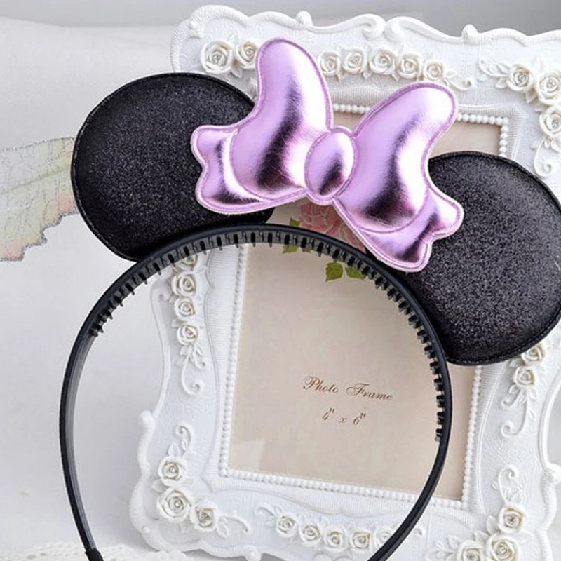 Disney детская заколка для волос резинка для волос Minnie Hair заколка для волос уши-аксессуары 3D принцесса головной убор бант головная повязка заколка подарок