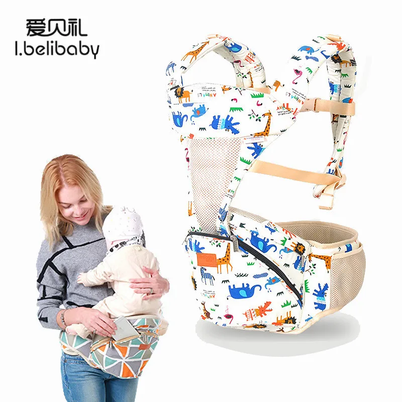 

Ibelibaby Baby Carriers Orthopedic Recommend Baby Carrier Wrap Fashion Print Newborn Sling Wrap Strap Soft Breathable Carrier