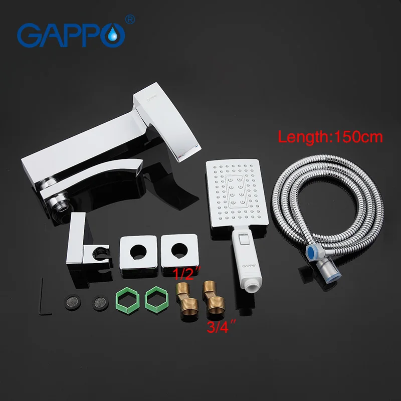 GAPPO حوض الحنفيات حنفية الحمام الحمام دش صنبور الحائط النحاس خلاط حوض الاستحمام حمام خلاط صنبور الشلال الصنابير