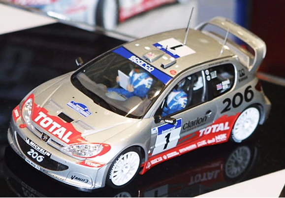 Peugeot 206 WRC 2002 ралли Чемпион 1/24 модель автомобиля 24262