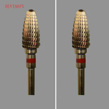 

Gold/TiN Large Cone - HIVISOIN Carbide Nail Drill Bit -F