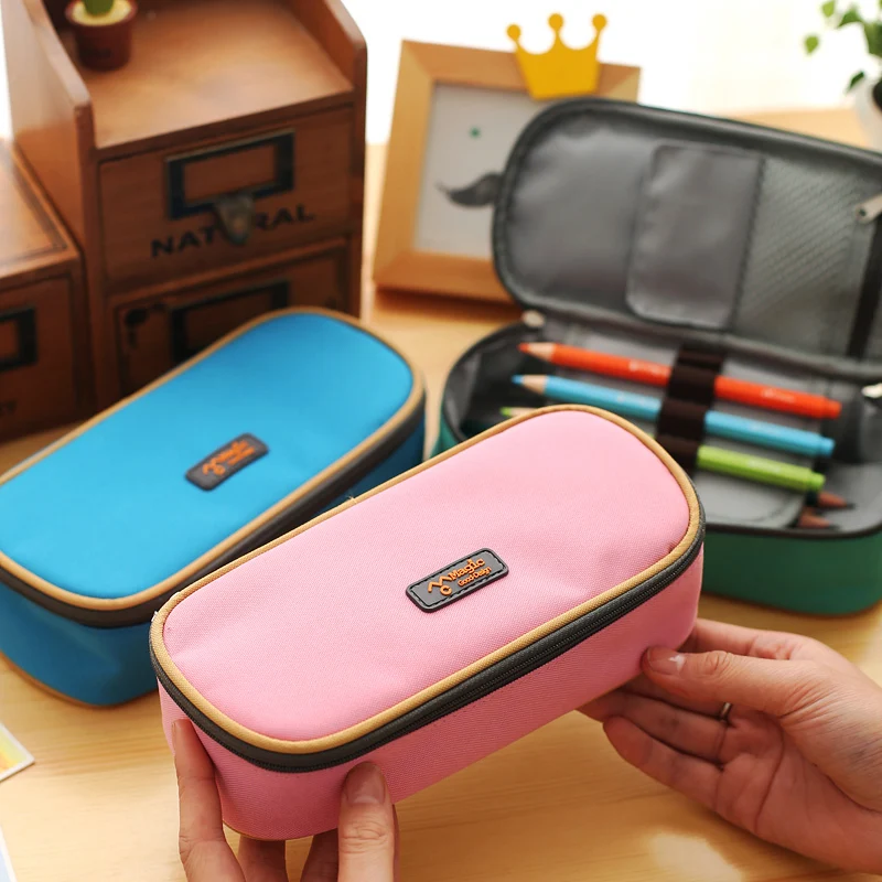 

Korea Magic Channel Pencil Cases Large Capacity Multifunctional Canvas Pen Bags Box for Boys Girls School Stationery