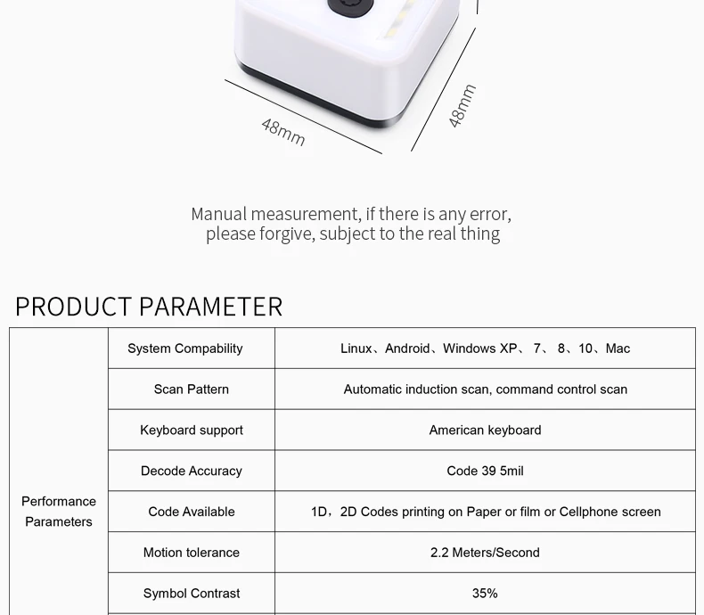 Scanner de Código de Barras Controle de Acesso Chegam Novas High-end Mini 2d - 1d qr Fixo Montagem Led Vermelho Ep7000 12 Chegam novas ep7000 high-end mini 2d 1d