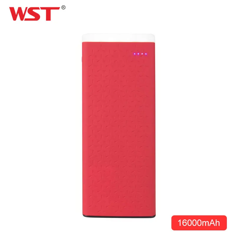 WST бренд power Bank 16000 мАч большой емкости Внешние аккумуляторы для мобильного освещения дизайн Quick Charge power bank