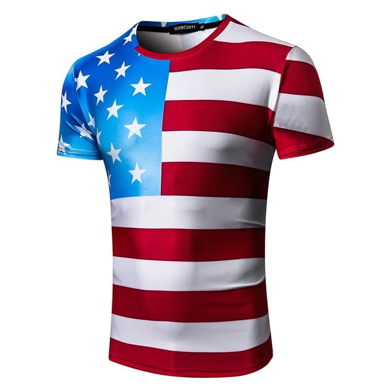 Fashion Mens The Old Glory 3D Printing Tees Short Sleeve T-Shirt Blouse Tops (5)