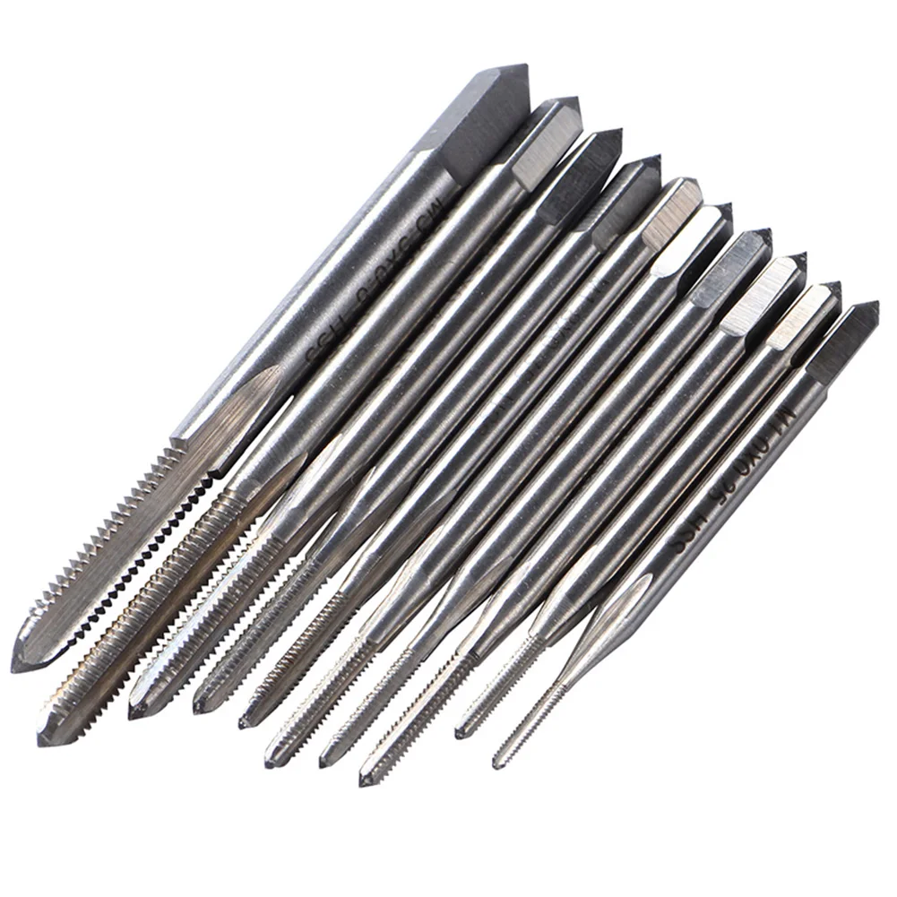 

10pcs High Speed Steel Tap Pipe Metric Fluted Screw Tap Wire Straight Thread