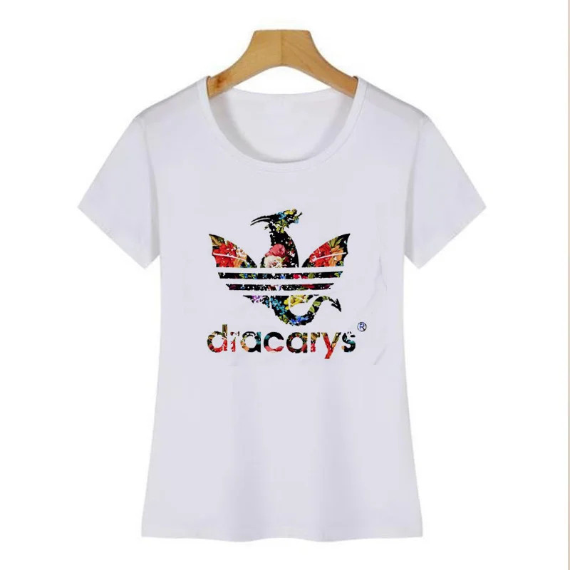Футболка с дракарями драконами, футболка с цветами для матери драконов, женские футболки для мамы Харадзюку, футболки с рисунками из Игры престолов - Цвет: 4