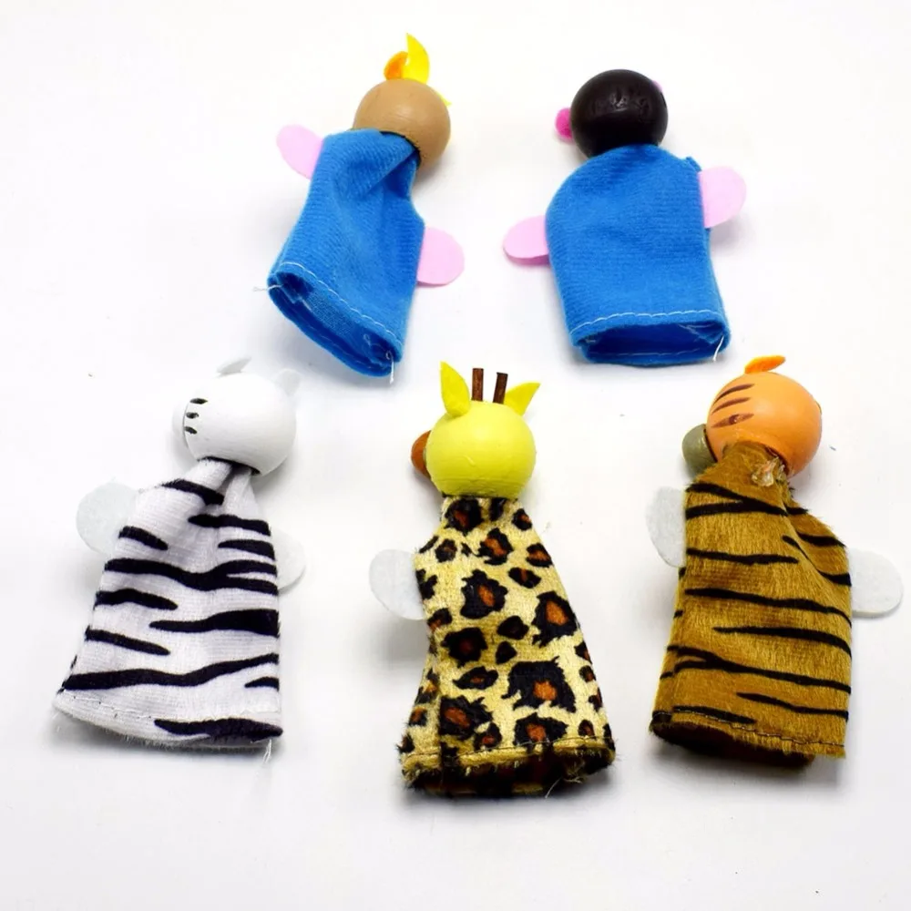 5 шт. новый милый Kawaii животного палец, указывающий палец набор кукольный плюшевые игрушки говорит сказка реквизит ребенок пользу куклы