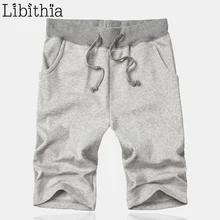 Для мужчин Повседневное однотонные Цвета хлопковые шорты больших размеров M-8XL летние шнурок длиной до колена прямые шорты черный, темно-синий, серый, зеленый, T041