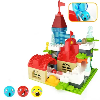 

New 105PCS Electric Castle Slide Big Bricks Building Blocks Toy Children's Novel Gift DIY Compatible with other funny toys