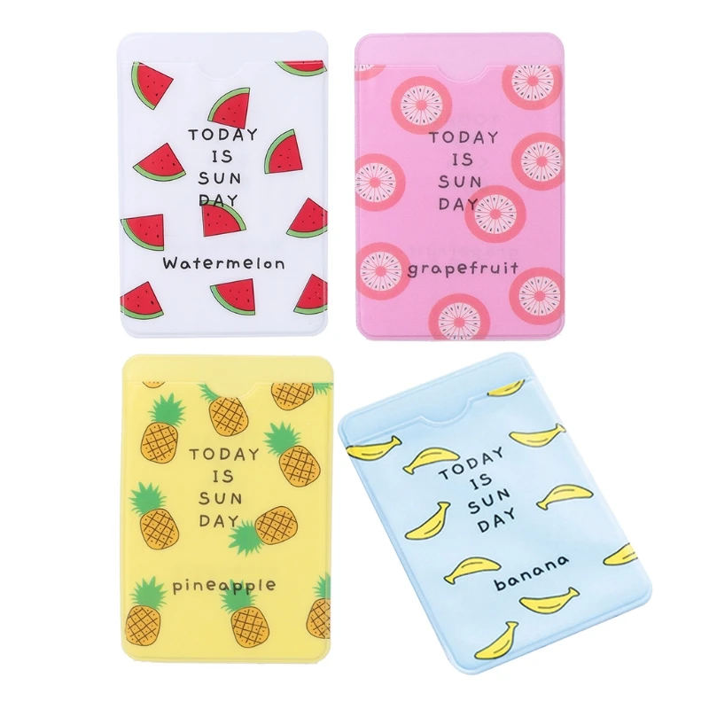 

Fruit Double Layer Credit Card Holder Students School Bus Cards Bank Cover Case