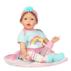 22 дюймов 55 см Силиконовые Детские куклы reborn, реалистичные куклы reborn babies Игрушки для девочек Симпатичные принцесса подарков brinquedos Для детей