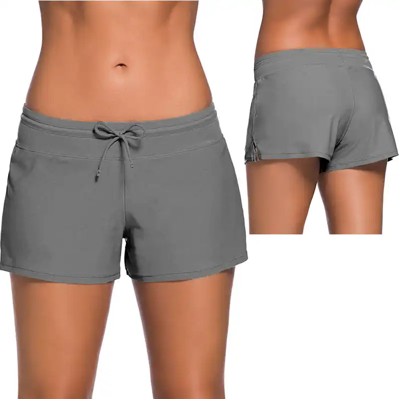 womens black beach shorts